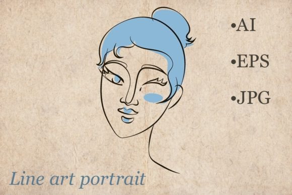 Download Line Art Sophisticated Woman Portrait - Sophisticated Collection